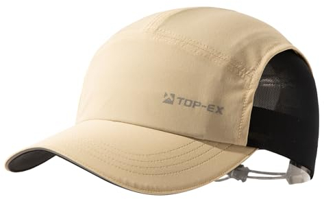 TOP-EX Baseball Cap Herren Damen mit Atmungsaktivem Mesh Running Caps Sonnenschutz Sommer Kappe Sonnenhut Basecap Sports Golf Cap 95550-Khaki M/L