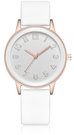 CIVO Montre Femme Analogique Quartz: Montre Bracelet Femme Blanc Silicone Montre Etanche Dames Élégant, Cadeau pour Femme