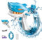 Shinybox Elektrische Wasserpistole, Hai Automatische Wasserpistole, 300CC Wasserpistole Spielzeug für Kinder Erwachsene, 26-32 ft Range Wasserpistole für Sommer, Strandparty, Pool, Schwimmbäder(Blau)