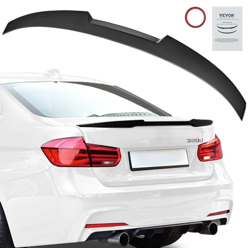 VEVOR GT Wing Autospoiler, 48,4 Zoll Spoiler, Kompatibel mit 2012-2018 BMW F30, Hochfestes ABS-Material, Einbrennlackierung, Auto Heckspoilerflügel, Rennspoiler für Autos, Schwarz glänzend