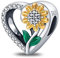 KUNSIR Ciondolo Argento Sterling 925 con Cubic Zirconia Pendenti per Pandora Braccialetti, Compatibile con Braccialetti e Collane europei, perfetto Regali per Moglie e Ragazze C6