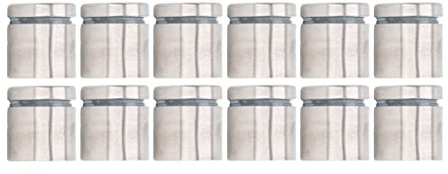 Risegun Abstandshalter-Schrauben, 2,5 x 2,5 cm, 12 Stück, 25 x 25 mm, Edelstahl-Wandschild-Halterung, Hardware zum Aufhängen von Bilderrahmen, 2,5 x 2,5 cm, geeignet für Werbung, langlebiges Design