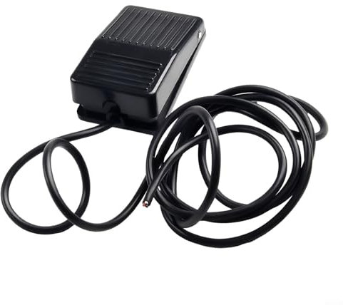 Interruttore a pedale industriale TFS1, struttura in metallo, antiscivolo, momentaneo