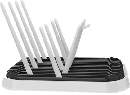 Qplcdg Faltbar Trockenständer Babyflaschen,Vertikaler Flaschentrockner mit Abtropfschale,Platzsparendes Design,Für Flaschen,Bechern,Schnullerund Milchpumpe Zubehör (Schwarz)