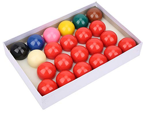 22 Piece Snooker Billiard Balls Set 52.2mm 2.1in Resin Pool Balls for Pool Tables Precision Balanced Smooth Hitting Comfort