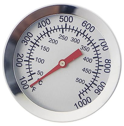 Termómetro profesional para barbacoa de acero inoxidable, para exteriores, con indicadores de temperatura claros, termostato