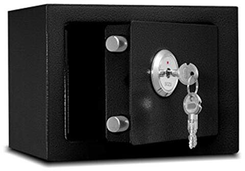 ISCBAFYX Safe, Schlüsselsafe für ältere Kinder, Studenten, Unterputz-Ganzstahl-Safe, Büro, Mini-Haus, kleines mechanisches Schloss für Zuhause (schwarz 310 x 200 x 200 mm) (schwarz 230 x 170 x 170 mm)