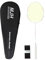 MANJHONG Badminton Schläger Carbon Graphit Profi Badmintonschläger Y99 Grün-Rosa-Schwarz-Weiss mit Tasche für Erwachsene, Weiss