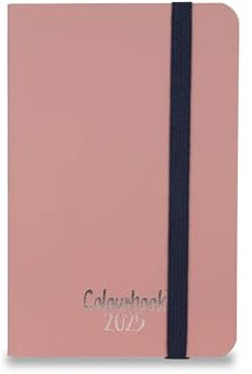Colourbook Vogue Tageskalender 2025, Verschluss mit Gummiband (Altrosa)