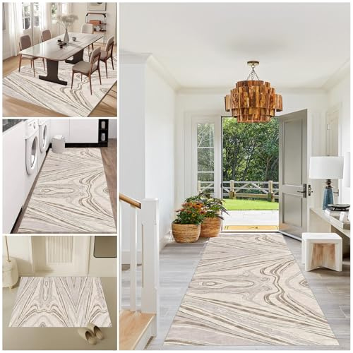 Lmyoieqm Teppich Läufer Lang Flur Küche rutschfest waschbar Teppichmatten Modern Küchenläufer Teppichläufer Küchenteppich Meterware Türmatte Esszimmer Schlafzimmer Wohnzimmer 120 x 180 cm