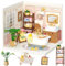 Rolife Super Creator DIY Miniature House Miniatur Haus Bausatz Selber Bauen Deko für Schreibtisch oder Bücherregal Modellbausatz Diorama Modellbau Bastelset für Kinder (Pop Bubble Bathroom)