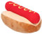 Qukaim Haustier Spielzeug Weiches Plüsch Hundespielzeug Hot Dog Form Abnehmbarer Sound Quetschbares Plüschtier für Katzen und Hunde Exquisites Puppenspielzeug 30cm Lang