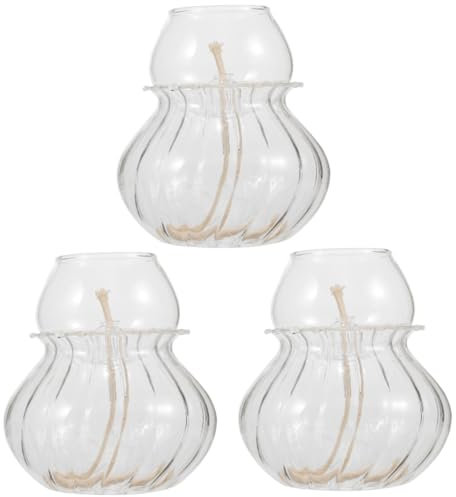 PRETYZOOM 3st Retro-öllampe Laterne Lampe Öl Für Laternen Für Draußen Brenner Dochte Für Öllaternen Lampenöl Im Innenbereich Wandlampe Schminklicht Wandleuchte Lampenöl Im Freien Glas