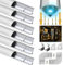 LED Aluminiumkanäle Profil, 12x1M Kanal V Form Profil für 12mm LED Streifen, Leiste Kanäle Strip Diffusor Aluprofil Stripe Schiene Eckprofil mit Milchig Weißer Abdeckung und 45 Grad Eckverbindern