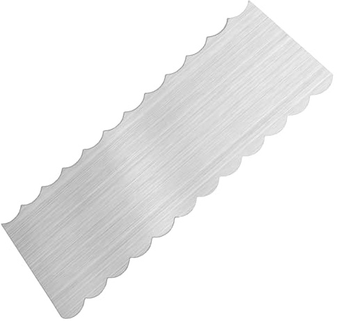 Spatola per torte, in acciaio inox, doppia ondulata, 22,8 cm, liscia per torte fai da te, glassa, crema al burro, decorazione in cucina