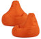 Bean Bag Bazaar Dalton Gaming Bean Bag Chair, Burnt Orange, Set of 2, Water Resistant Fabric, Recliner Large Outdoor Beanbag with Filling Included, Gaming Chair, Outdoor Seating, Garden Furniture