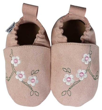 HOBEA-Germany Chaussures végétaliennes pour enfants RecyStep Fleurs de cerisier vieux rose rose 24/25 Semelle antidérapante