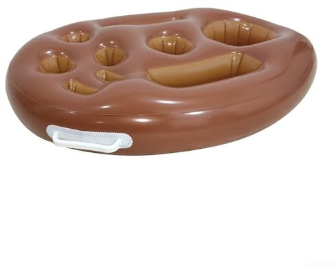 Vilgftyiet Aufblasbarer Pool-Getränkehalter, 9 Löcher, schwimmendes Getränketablett, Wasserbar für Sommerparty, Outdoor, Schwimmbad, Strand, See, Garten, Liegen, Float, Getränkehalter, Kühler Ständer