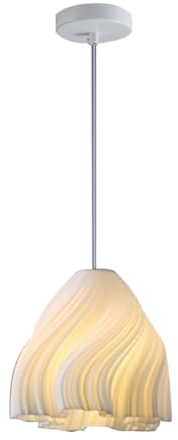 Osmond White Irregular Pendant Ceiling Lighting Hanging Wave Design Ceiling Chandelier for Bedroom Kitchen Living Room C