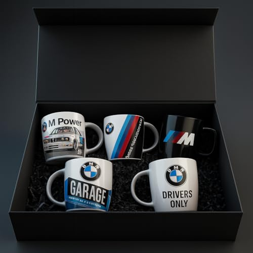 BMW Geschenkset exklusiver Geschenkbox 5-teilig M Tasse Kaffeetasse Motorsport