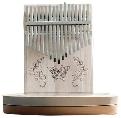 Kalimba-Instrument Daumenklavier Für Anfänger Fingerinstrument(17-tone off-white d)