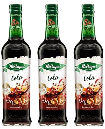 Herbapol Cola Sirup 3x 420ml - Getränkesirup für Wasser & Cocktails Konzentrat