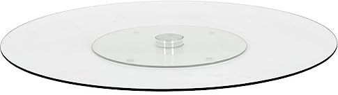 Solivagant Assiette de Service rotative Transparent 60 cm Verre trempé,(4.35 KG)