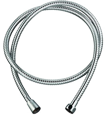 Wirquin 60724900 Flexible de Douche Métal Power Chromé 1,50 m | Inox, simple agrafage, haute résistance, compatible toutes douchettes