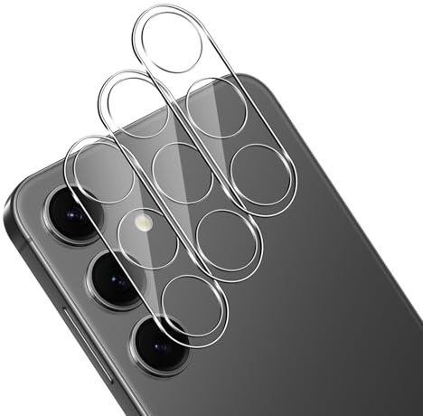 TUTUO 3 Pack Compatible with Samsung Galaxy S24 5G Camera Lens Protector Tempered Glass, No Bubbles, Anti-Scratch, HD Easy Installation Camera Screen Protector Film