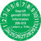 Geprüft gemäß DGUV Information 208-016 Prüfplakette, 500 Stück, in verschiedenen Farben und Größen, Prüfetikett Prüfsiegel Plakette Leitern und Tritte (ehemals BGV D 36) (25 mm Ø, Grün)