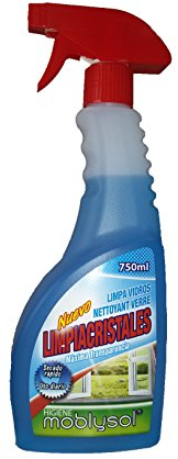 Moblysol Limpiacristales 12 Uds con pistola 750 ml. secado rápido