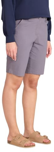 Mountain Warehouse Coast Stretch Womens Shorts - Lightweight 4 Way Stretch Short Pants, Easy Care Ladies Trousers - for Spring Summer, Travelling & Outdoors Grey Women's Size 14