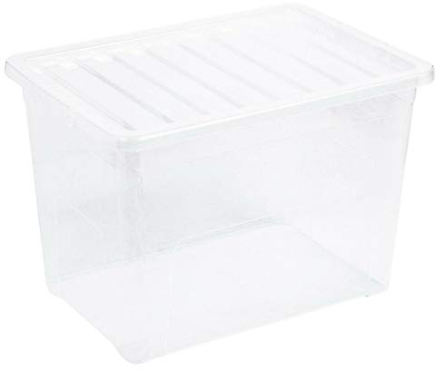 URBNLIVING 75 Liter Storage Box & Lid Clear