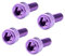 Inzopo 4Pcs Aluminum Alloy Bike Water Bottle Cage Bolts Holder Socket Screws Purple as described