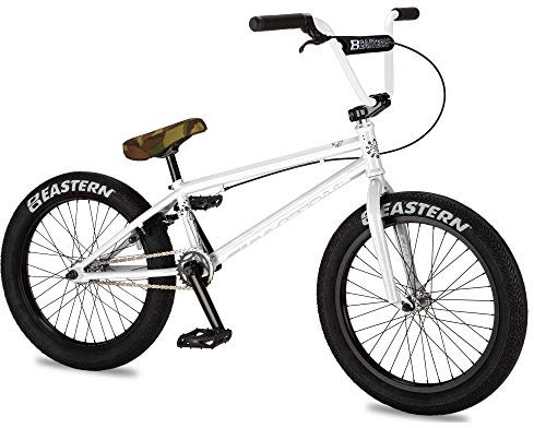 Eastern Bikes Traildigger - Bicicleta BMX de 50.8 cm, marco cromado completo (blanco)