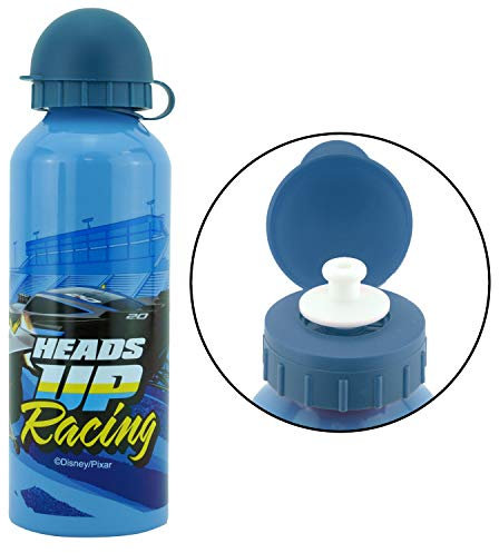500ml Aluminium Cars Water Bottle for Kids - BPA-Free, Leakproof, Travel Bottle for School, Sports, Hiking, Camping, Gym, Yoga, Travel, Running, Cycling, Picnics - Ideal for Boys & Girls 3+ Years