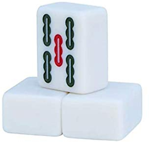 SMSOM Professionelles chinesisches Mahjong-Spiel Set - Pro-Set - mit 144 mittelgroßen Fliesen, hergestellt aus Melaminmaterial 42mm Nachahmung Jade Family Familien (FÜR CHINESISCHE Style Game-Play)