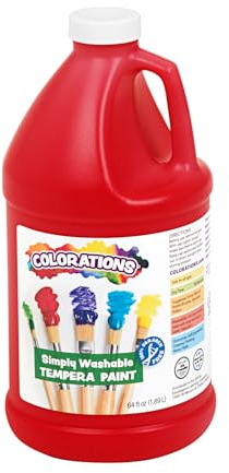 Colorations 1/2 Gallon Red Simply Washable Tempera Paint (Item # HGWSTRE)