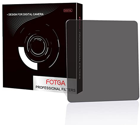 FOTGA Filtro de densidad neutra cuadrado ND4 de 100 x 100 mm, vidrio óptico ND0.6 de 2 paradas, para caja mate Cokin Z Hitech LEE de 4 x 4 pulgadas