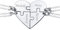 U7 4Stk. Puzzle-Teile Anhänger Halskette personalisiert Edelstahl Herz Puzzle Name Gravur Partnerschaftsketten Halsschmuck Modeschmuck Accessoire für Schwestern Freundinnen Familien