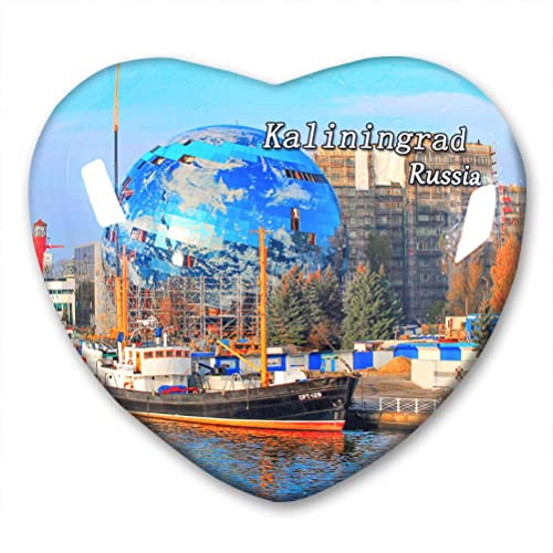 Russland Kaliningrad Kühlschrankmagnet Kühlschrankaufkleber Kollektion Dekorativer Magnet Reise Souvenir Herzform Kristallglas