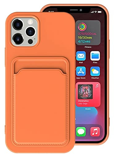 König Design Handyhülle kompatibel mit Apple iPhone 14 Pro Max Schutzhülle Case Cover Kartenfach Orange