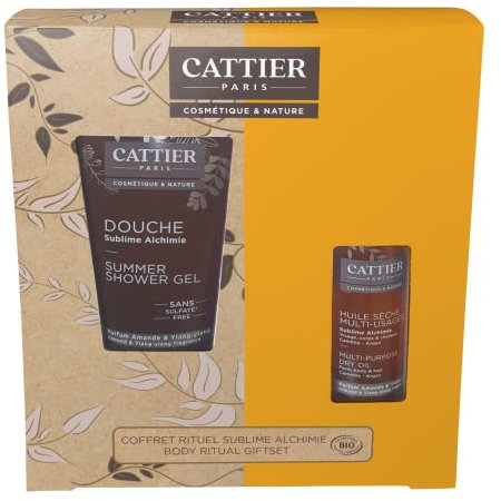 Cattier - Coffret Rituel Sublime Alchimie - Gel Douche + Huile Sèche Multi Usage
