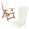 HAVE A SEAT Living - Hochlehner Auflage (1 St.) - Sitzpolster Gartenstuhl - Bequem, Wetterfest, Waschbar bis 95°C, Orthopädisch - Made in Germany (1 Stück - 120x48 cm, Weiß)