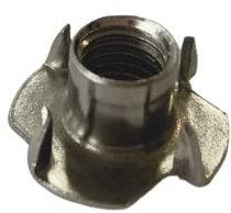 meinschraubenversand.de - Einschlagmuttern M 12 10 Stück (4 Einschlagspitzen als Mitdrehsicherung, Gewinde metrisch) M4 - M12 - Edelstahl Muttern - Zackenmuttern - A2 V2A rostfreier Edelstahl - M12 10