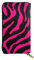 ASEELO Zebra Tiger Leopard Pink Damen Reisebrieftasche Lange Münzbörse Clutch Handy Leder Reißverschluss Kartenbörse, Schwarz, Einheitsgröße