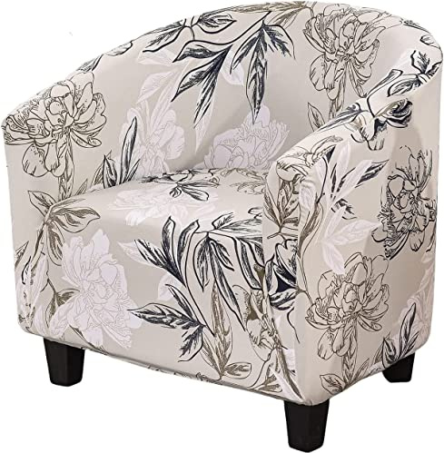 uyeoco Housse de Fauteuil Cabriolet Chesterfield Extensible, Élégant Mode Couleur Unie Couverture de Fauteuil Antidérapant, Tub Chair Housse de Canapé sans Housse de Coussin (Color : #12)