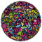 100Pcs Neon Style Stickers，Trendy Graffiti Waterproof Vinyl Cool Neon Light Stickers for Kids Teens Adults, Laptop Water Bottle Guitar Skateboard Luggage Phone