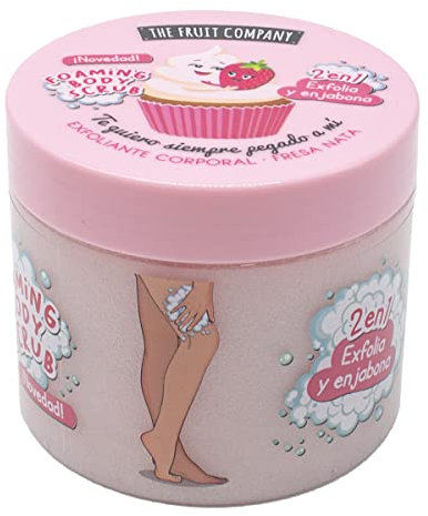 The Fruit Company Exfoliante FRESA Y NATA 400ml | 2 en 1 Exfolia y Enjabona