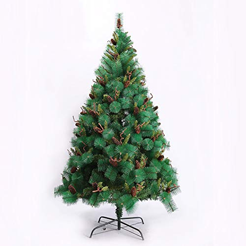 SOVORM 8,8 Fuß großer künstlicher Weihnachtsbaum mit Tannenzapfen-Metallständer, PVC-geschmückte Bäume, die Sich echt anfühlen, als Weihnachtsdekoration The New